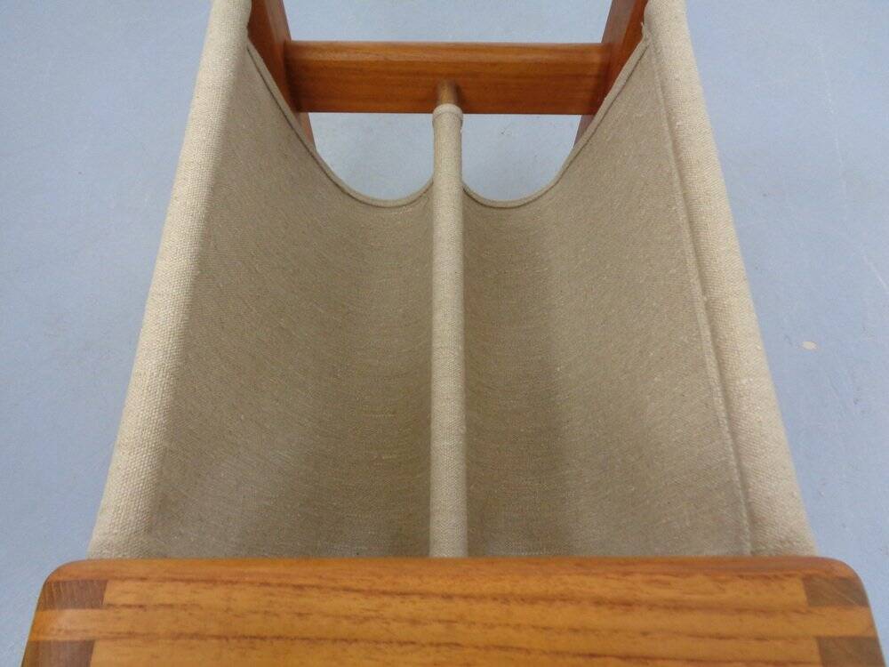 Danish Solid Teak Magazine Rack, 1960s