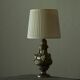 Antique Table Lamp in Patinated Brass and Silver, 19th Century