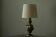 Lampe de Table Antique en Laiton Patiné et Argenté XIXe Siècle