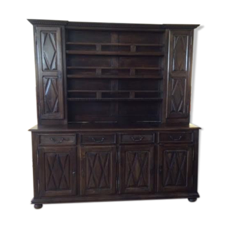 Vaisselier 4 portes en noyer