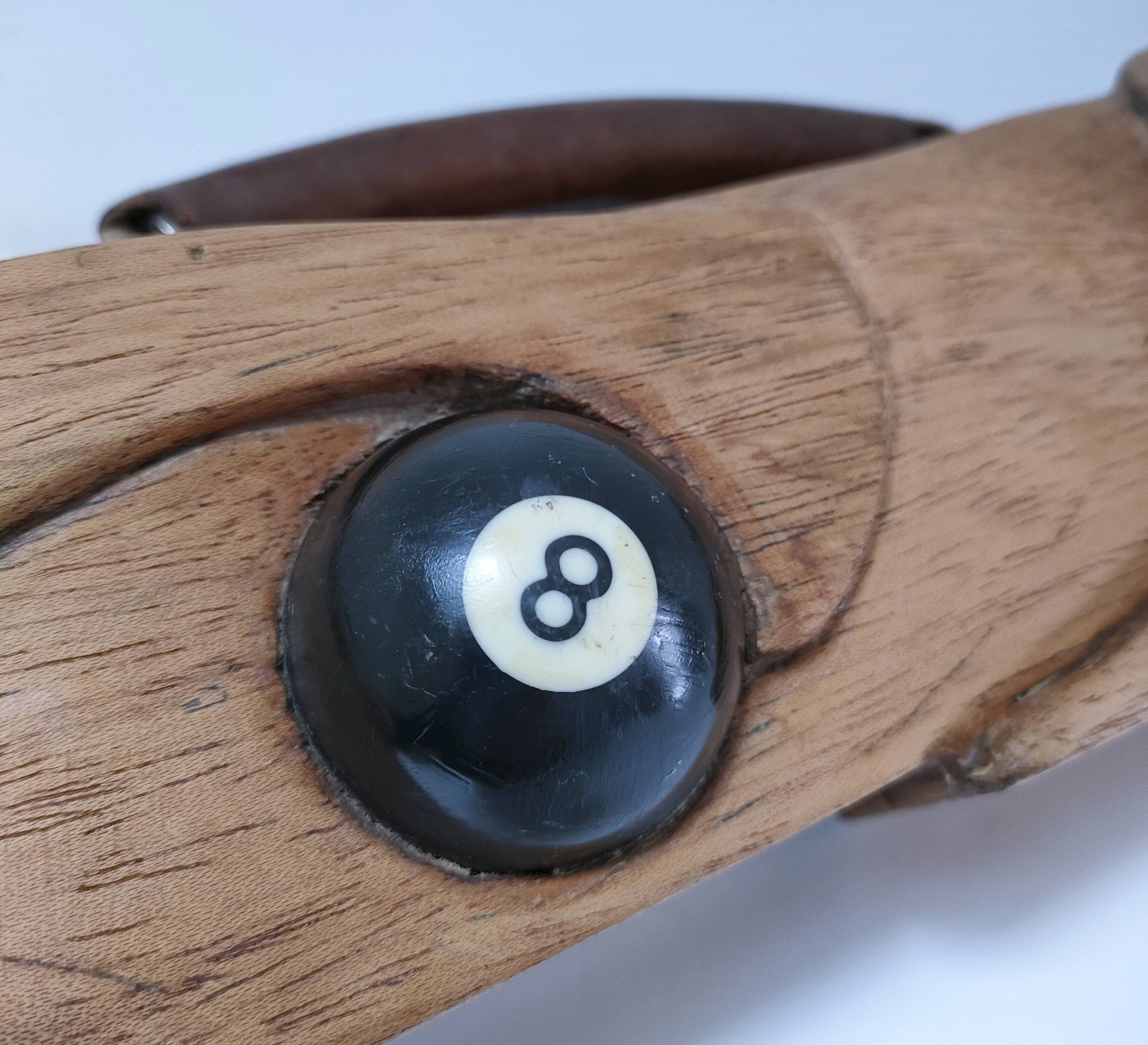 étui bois queue billard vintage