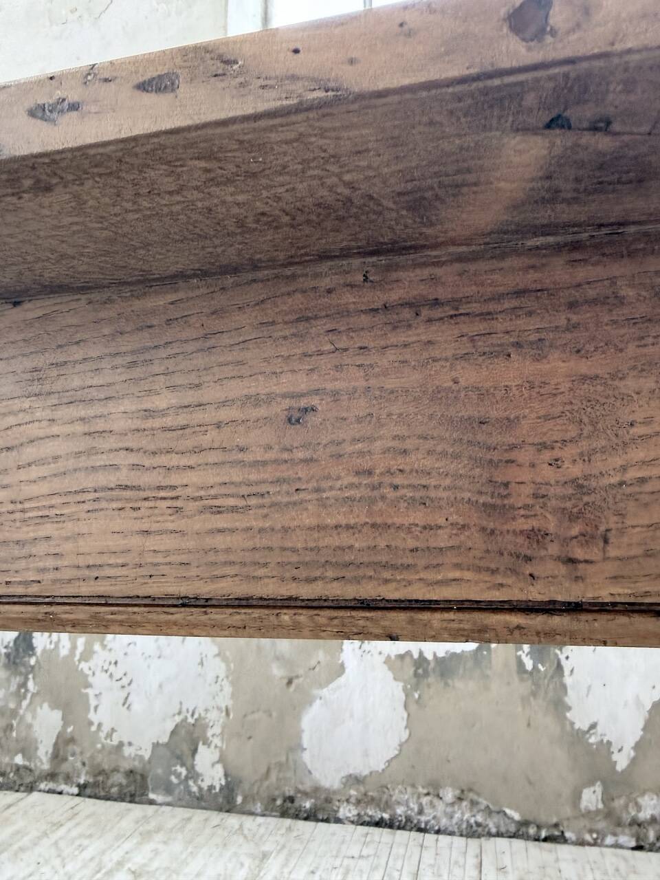 Solid oak farmhouse table with extensions (190-280cm) 1950