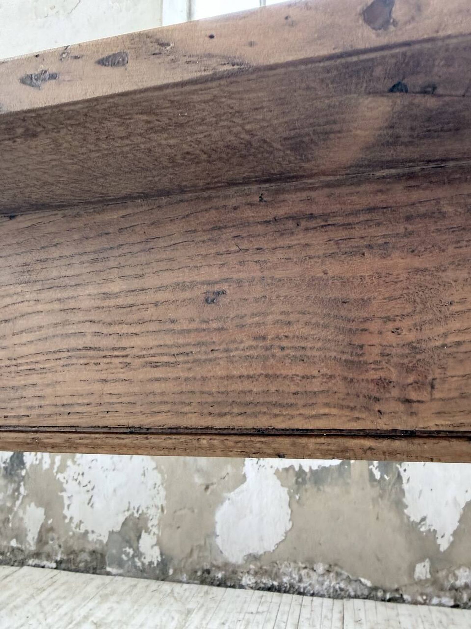 Solid oak farmhouse table with extensions (190-280cm) 1950