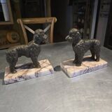 Pair of poodle bookends