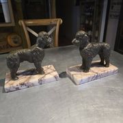 Pair of poodle bookends