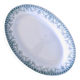 Grand plat ovale XIXe terre de fer Wilbur Moulin des Loups