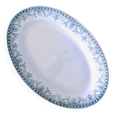 Grand plat ovale XIXe terre de fer Wilbur Moulin des Loups
