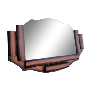 miroir cadre bois moderniste style art déco 54 cm X 44 cm