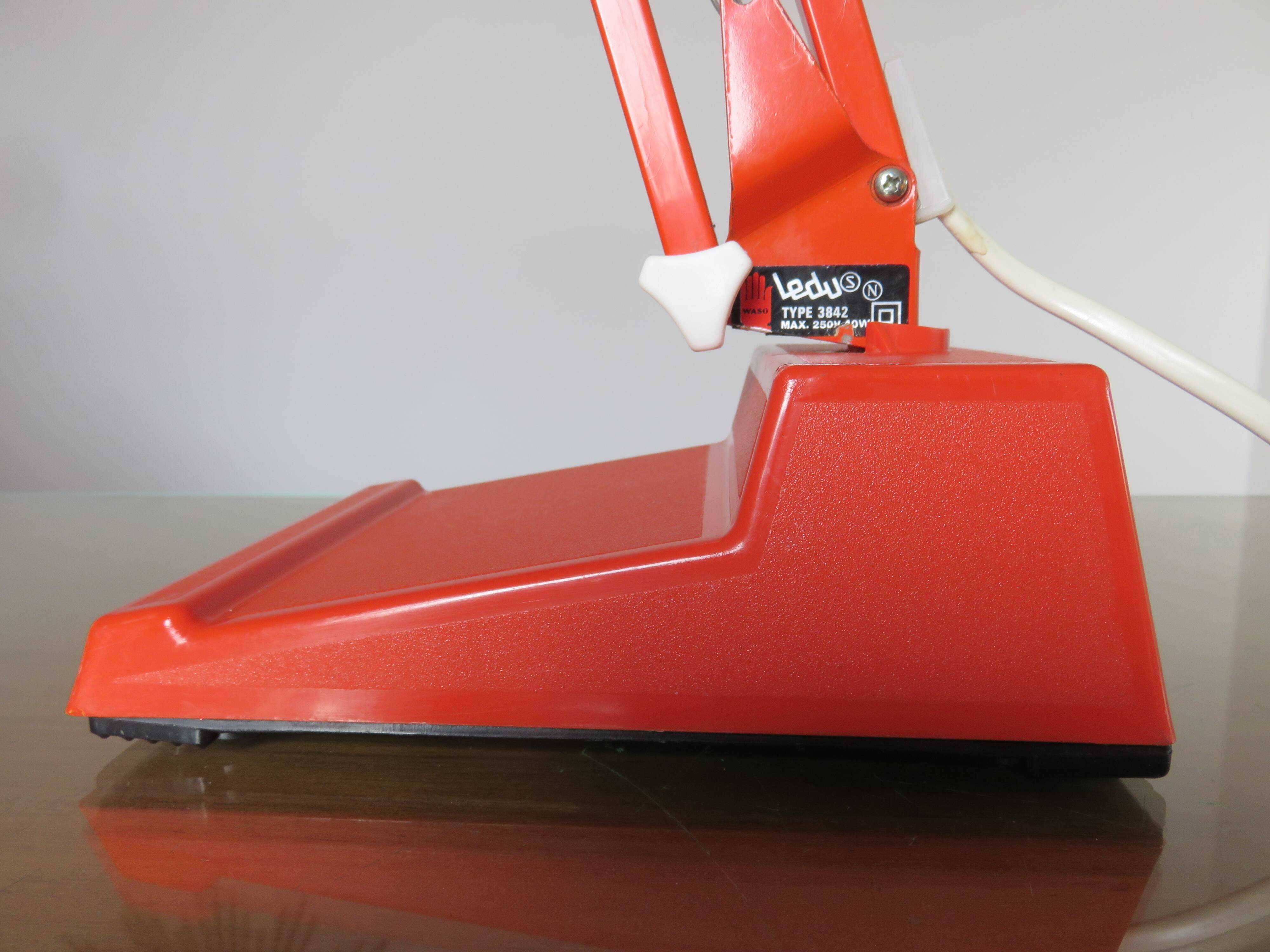 Swedish articulated lamp Ledu model 3842 60s 70s