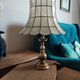 Large pagoda table lamp to place mother-of-pearl capiz brass base