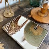 Barber Mirror 23 x 17cm vintage