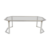 Chrome metal coffee table