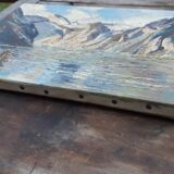 Oil on canvas "mountain lake"