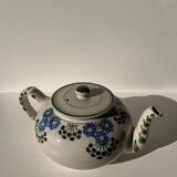 Green and blue teapot floral motif Badonviller
