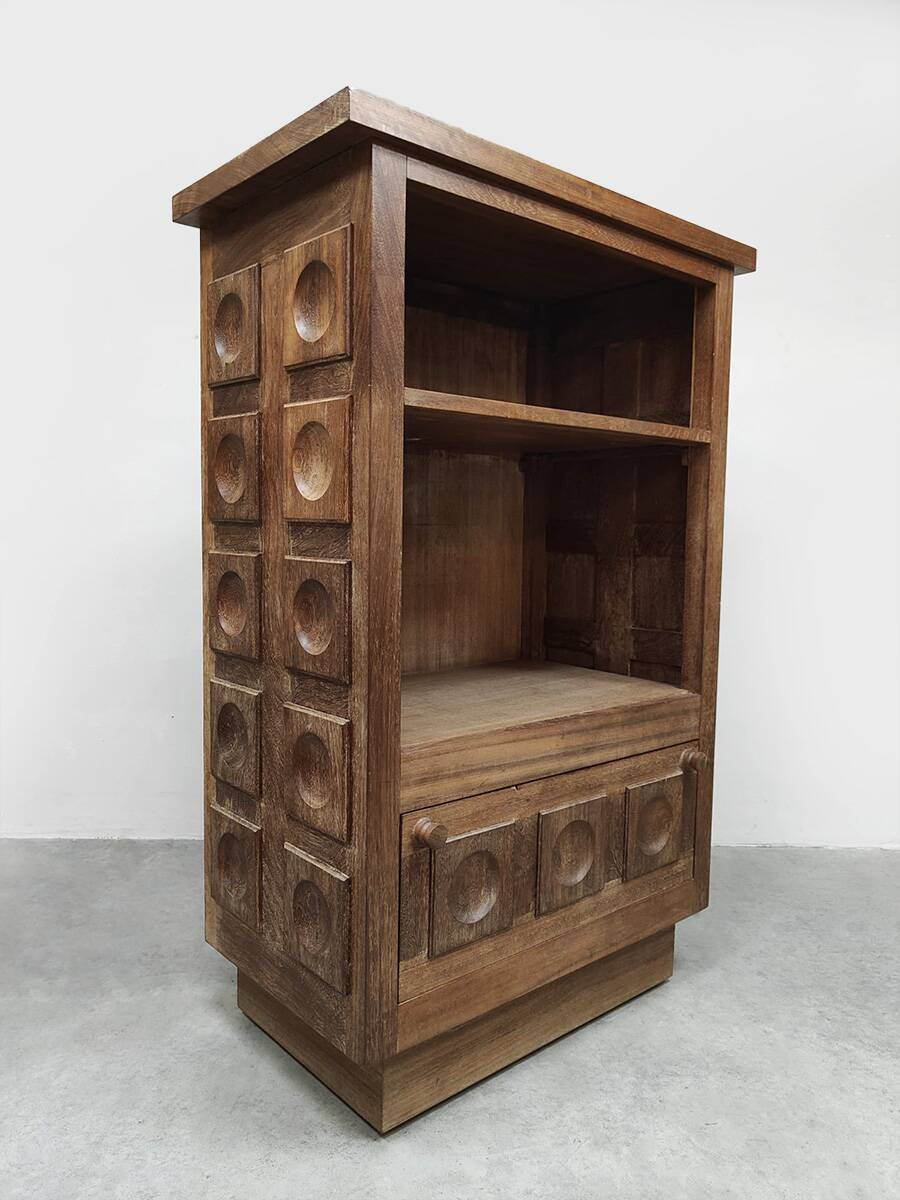 Midcentury brutalist cabinet vintage 1960