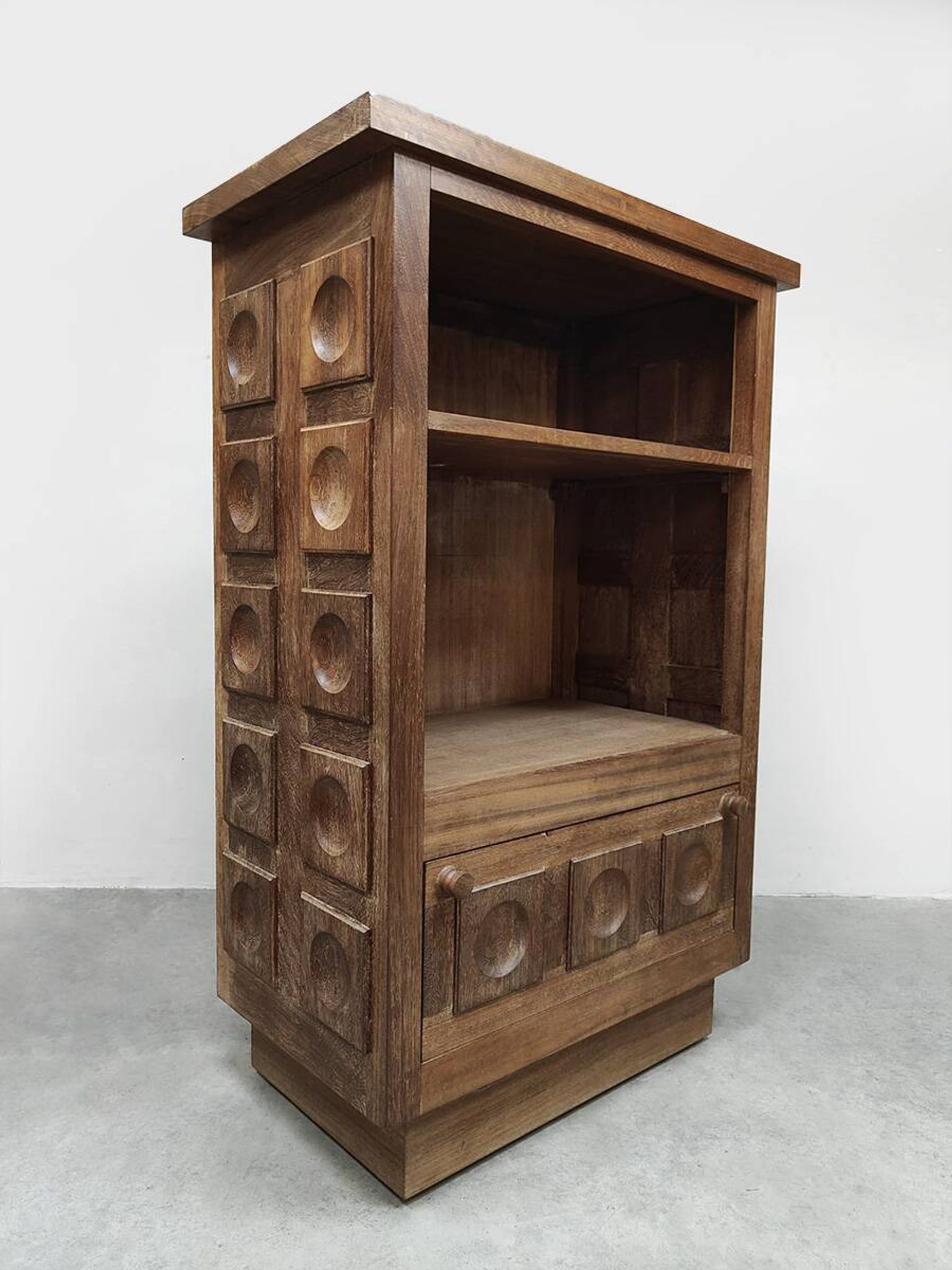 Midcentury brutalist cabinet vintage 1960