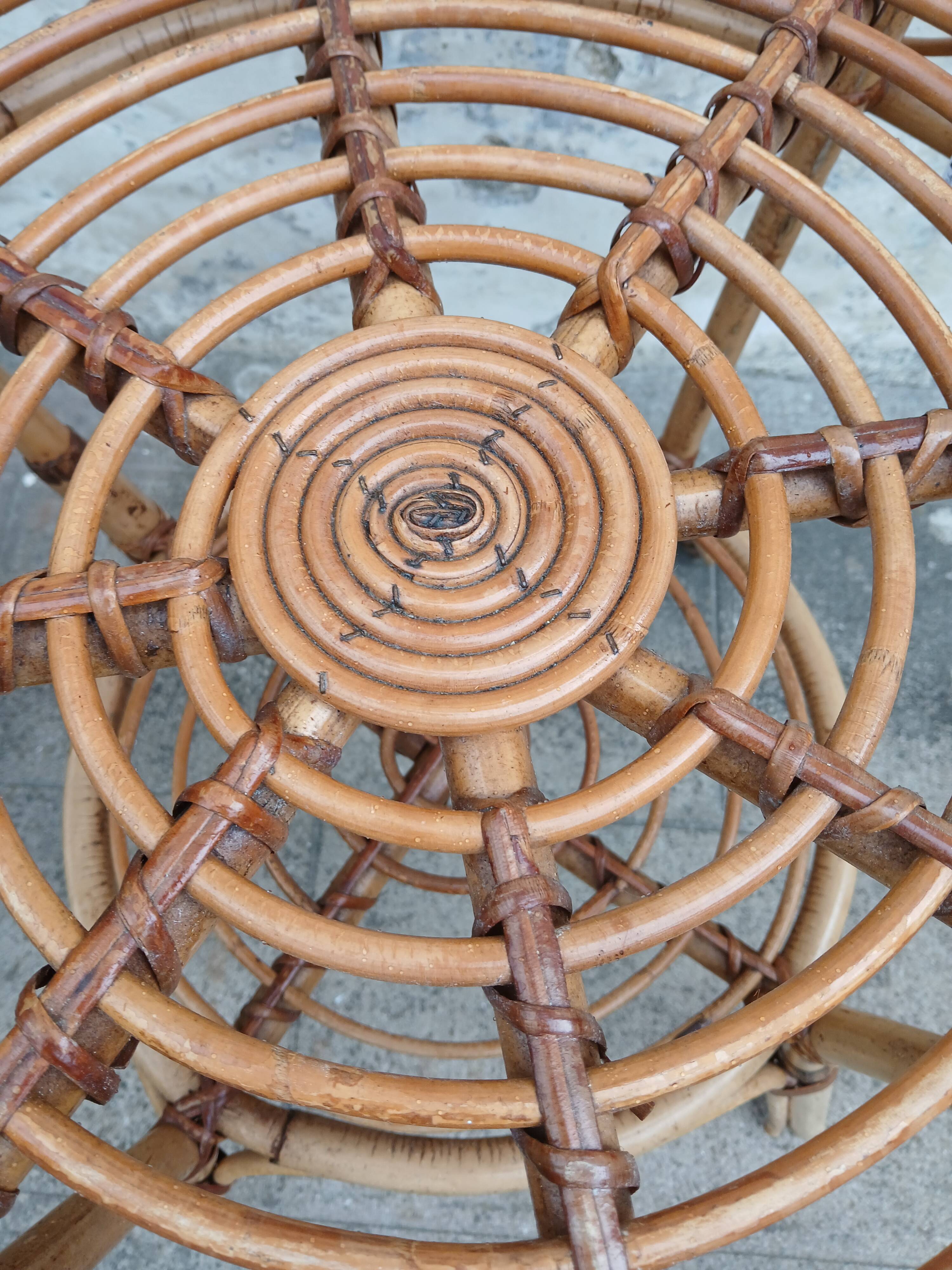 Vintage rattan coffee table