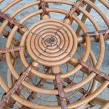 Vintage rattan coffee table