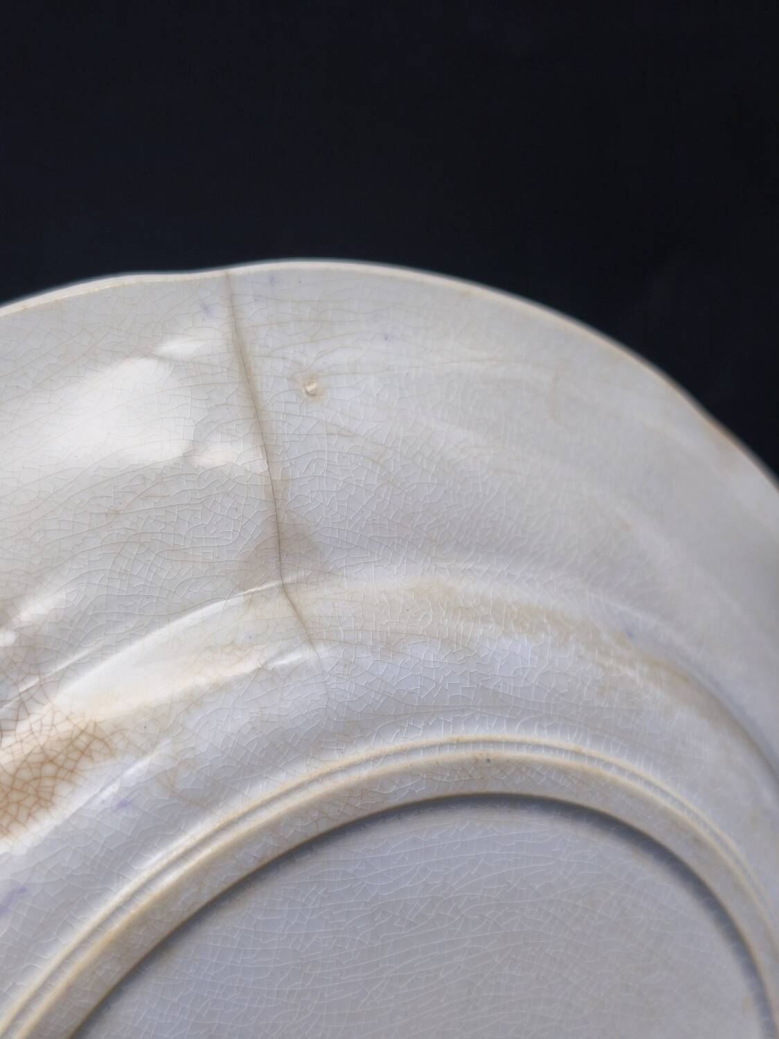 Antique lavender blue plates charm of yesteryear Flore Sarreguemines UC