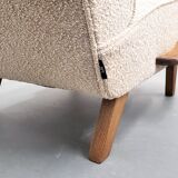 1930 Jindrich Halabala Bentwood Armchair in Beige Buckle