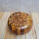 Art Deco Davidson "Cloud Glass" amber centrepiece bowl – vintage English flower holder