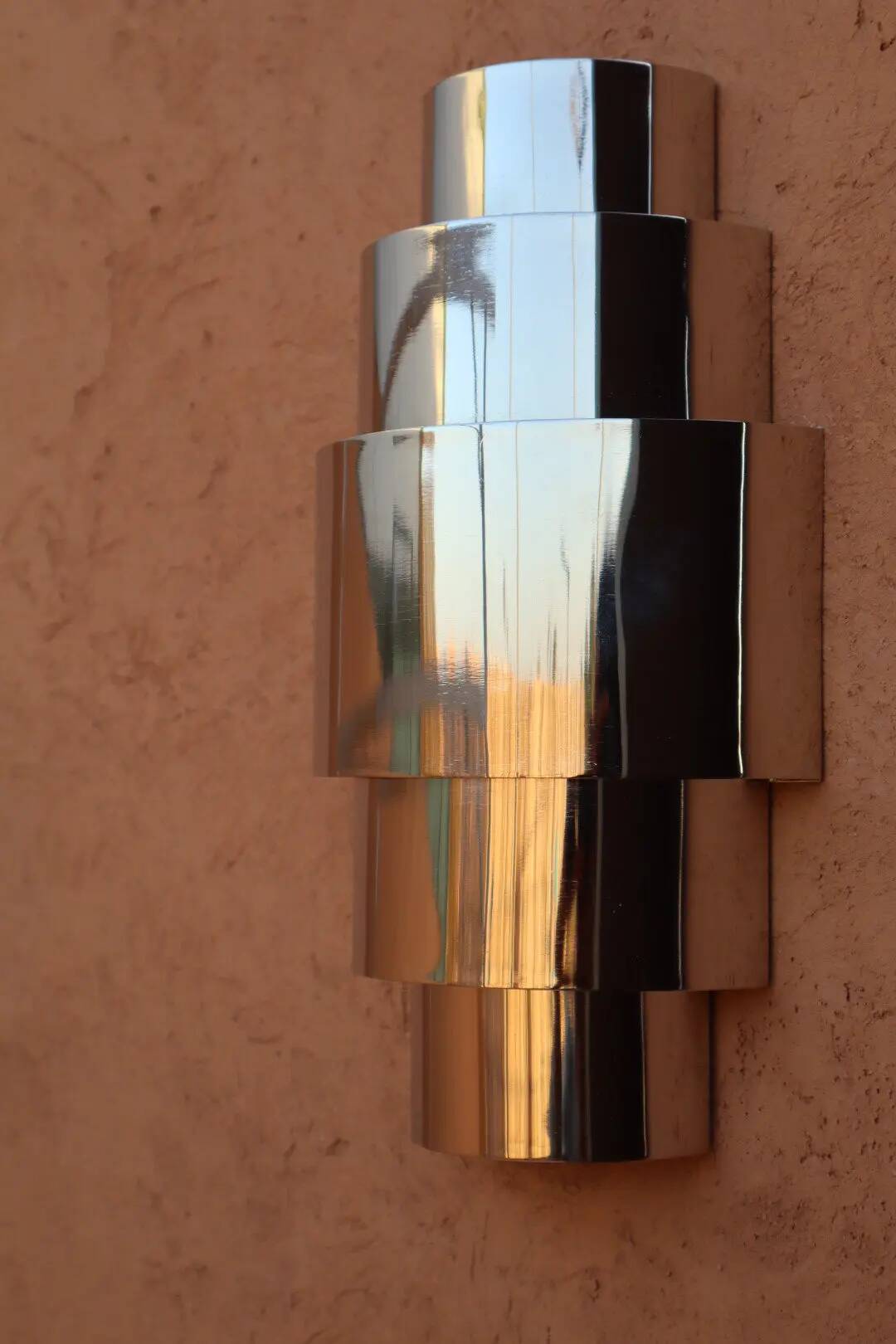 Chrome wall sconce Art Deco