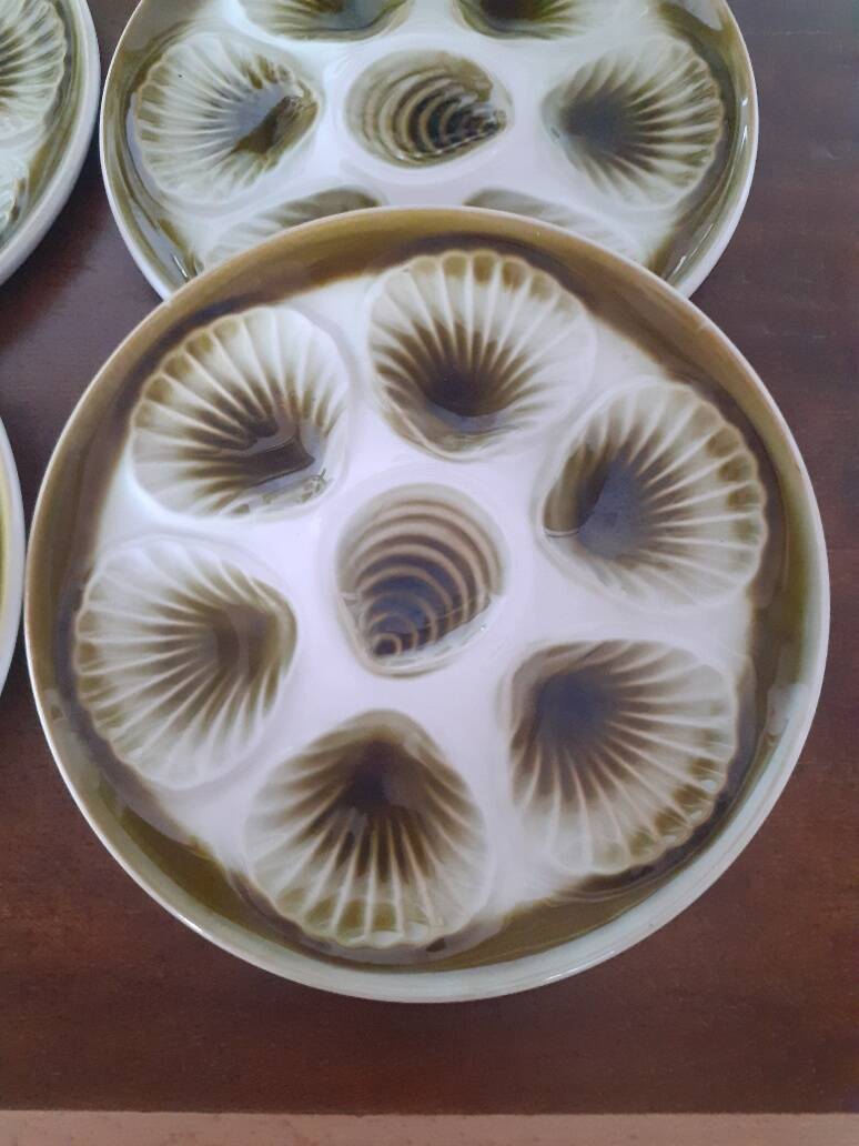 set of 6 oyster plates - Moulin des loups
