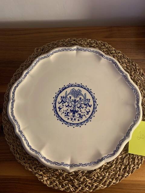 Superb old earthenware pie dish, Rouen MODEL,