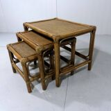 Rattan nesting tables 1970’s