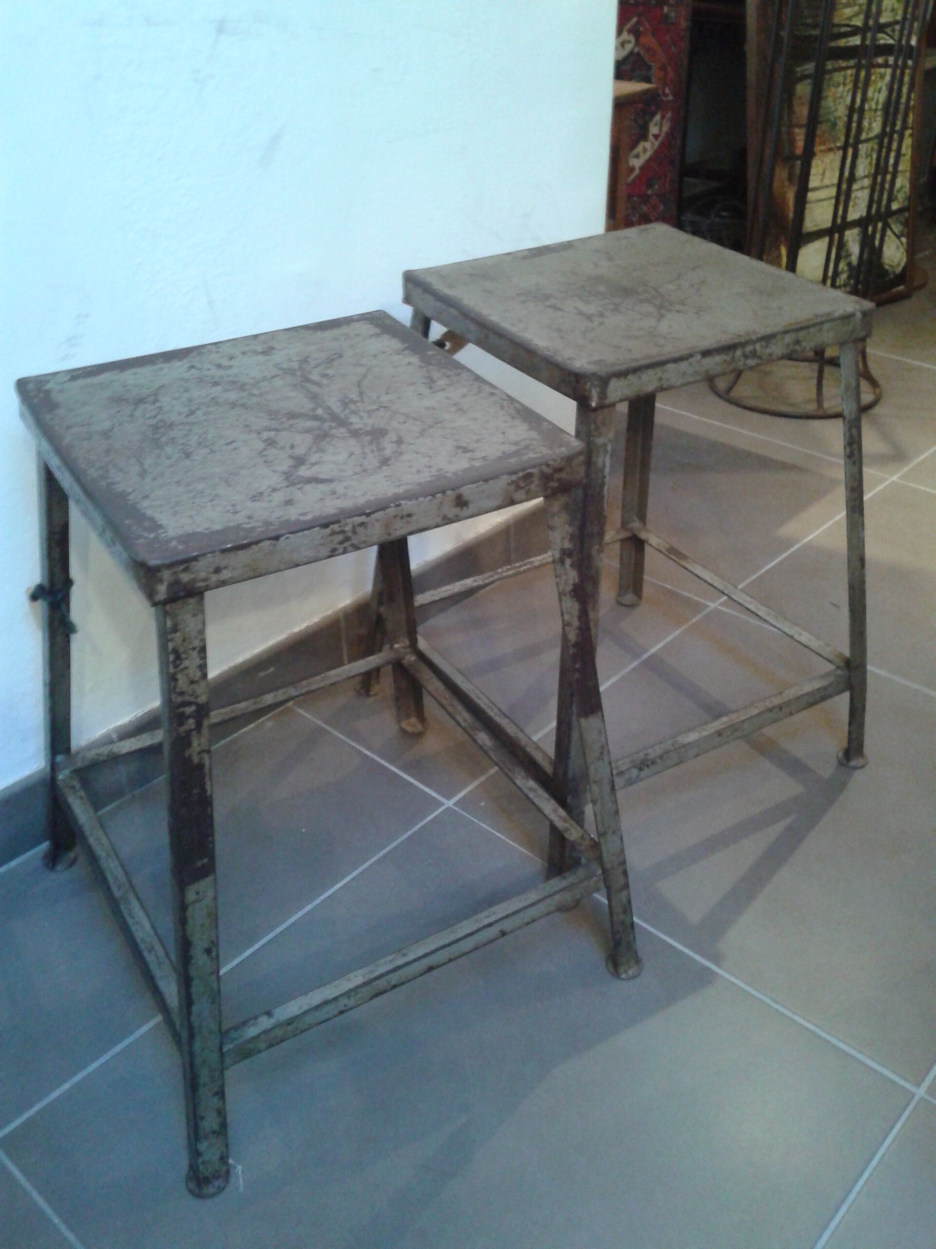 Square iron or stool table