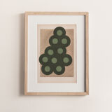 Collage on dated and signed paper without frame