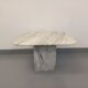 Table basse vintage en marbre blanc des années 70