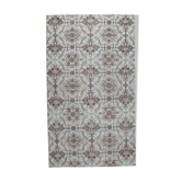 Light blue floral carpet 203x118cm