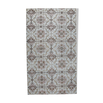 Tapis floral bleu clair 203x118cm