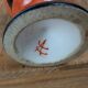 Vintage hand-painted set – tray + coconut tree + mini ramekin
