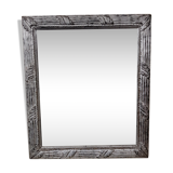Miroir argenté ancien de style LOUIS XV 66x57cm