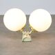 Vintage Italian Brass and Opaline Wall Lamp
