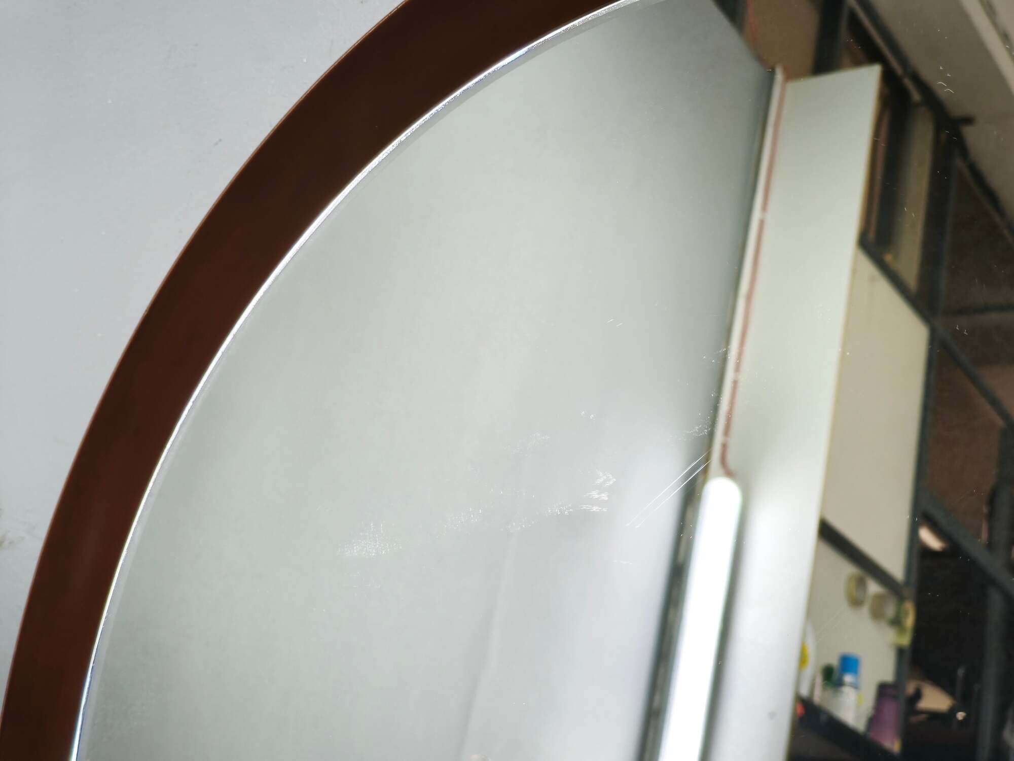 Pair of Italian Space Age Illuminated Round Mirrors, 1970s