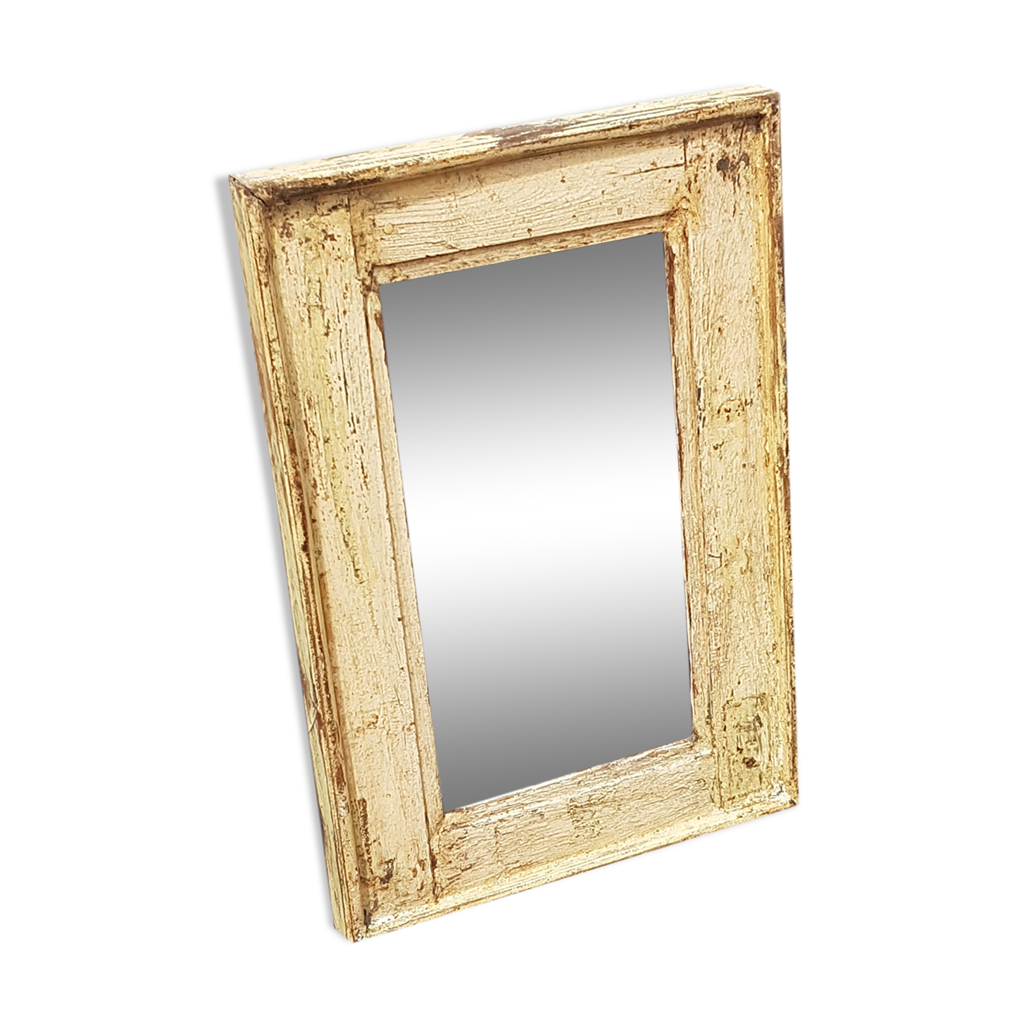 Mirror white break old wood teak patina