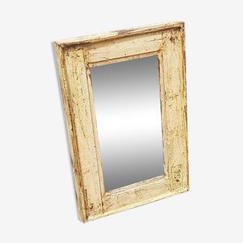 Mirror white break old wood teak patina