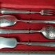 Service of 4 cutlery with silver sweets 201 gr late nineteenth century SB