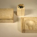 Mannelli travertine smoking set