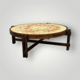 Circular Coffee Table “Les Herbiers” By Roger Capron - Ceramic 1960 Vallauris