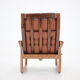 1960s adjustable leather armchair by Genega Mobler, Denmark