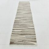 Vintage Ethnic Striped Kilim Runner Rug, 79x356Cm
