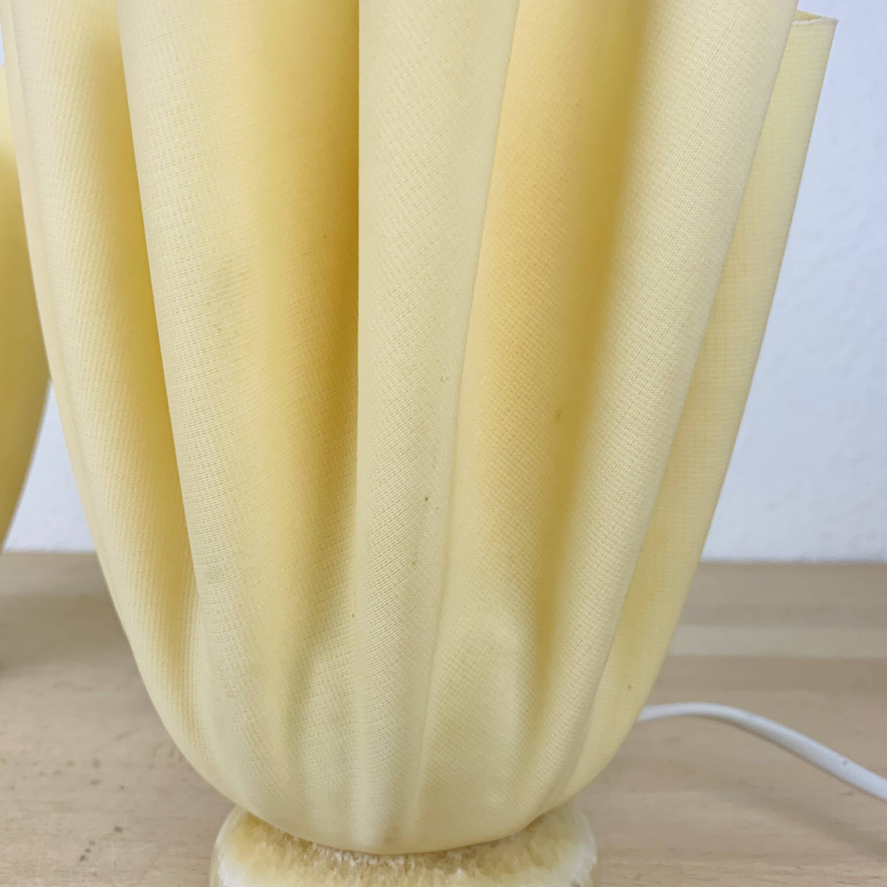Pair of Georgia Jacob lamps with alabaster base