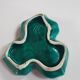 empty pocket cup vintage green ceramic leaf shape 3 leaves VALLAURIS