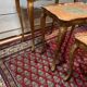 Table basse gigogne bois doré Italien vintage