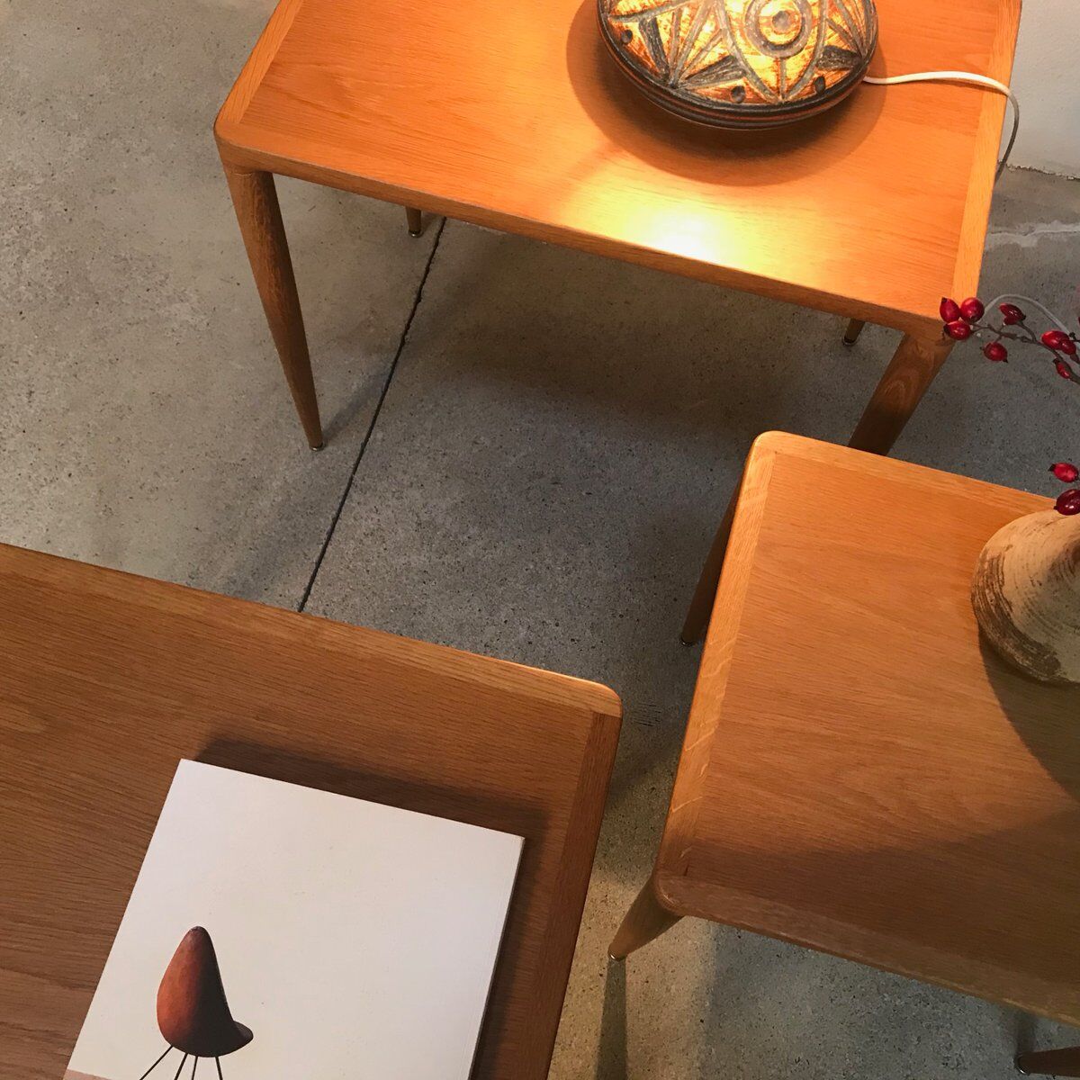 Nest of Tables in Oak Wood, Denmark 1960s, Set of 3