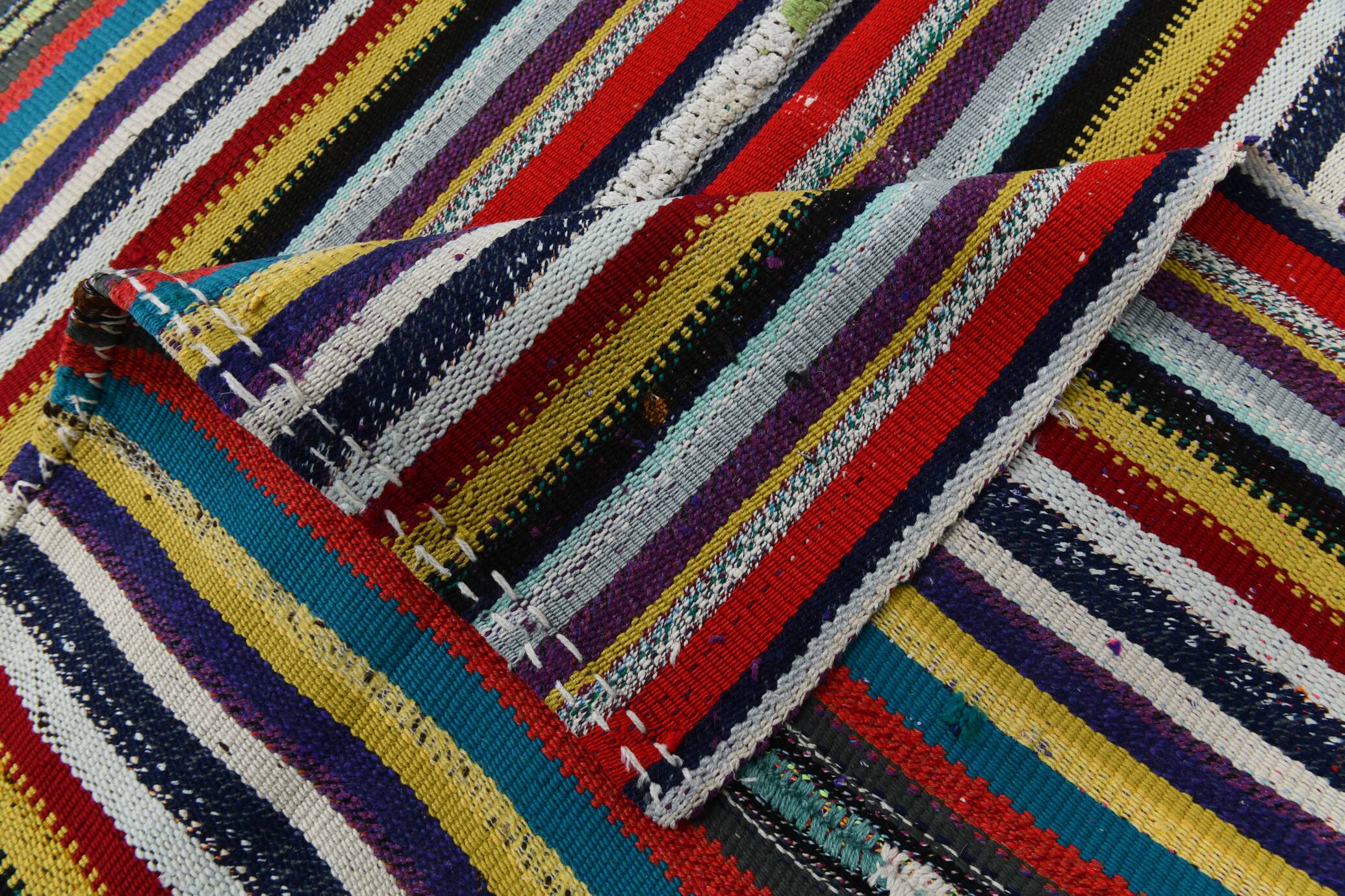 Multicolor Modernist Vintage Kilim Rug, 165x269Cm